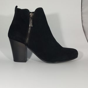 The Flexx Black Suede Ankle Boot with High Heel